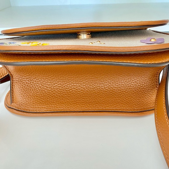 SOLD🌼NEW🌺🌼Tory Burch Britten floral canvas small saddle bag/crossbody - Picture 6 of 16